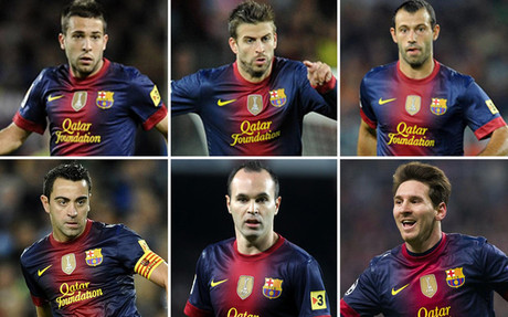 El Barça puede colocar a seis de sus jugadores en el once del año