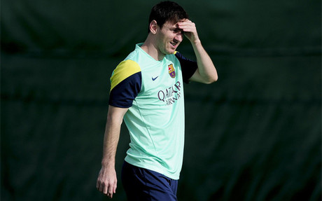Leo Messi en la Ciutat Esportiva del FC Barcelona