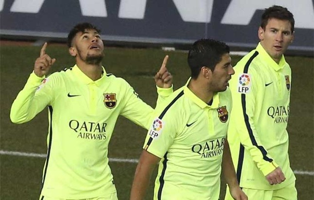 Neymar, Messi y Suárez se mantienen en el atqque del Barça contra el Athletic Club