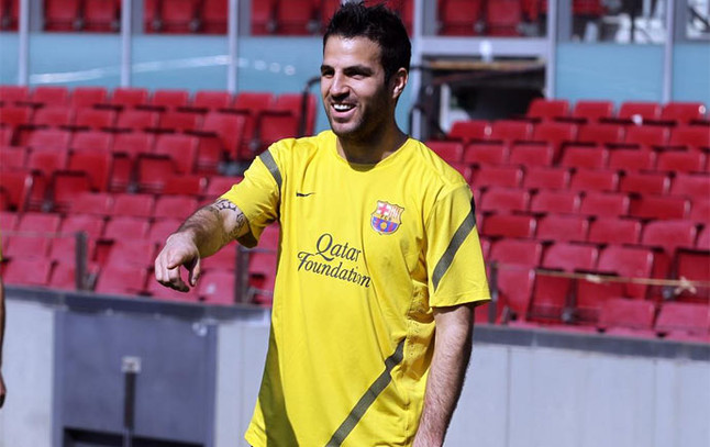 Cesc Fàbregas se ejercitó ayer en la Ciutat Esportiva