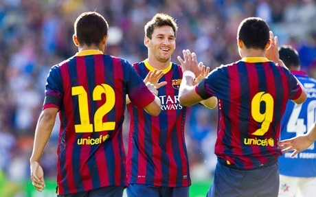 Leo Messi jugó los primeros 45 minutos y lo hizo a un gran nivel