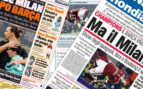 La prensa italiana elogió al Barça