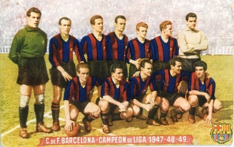 El Barça campeón de Liga en 1948 ganó su primera Copa Eva Duarte