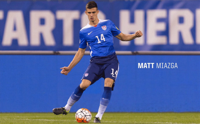 Matt Miazga, durante un partido con la selecciÃ³n de Estados Unidos @ ...