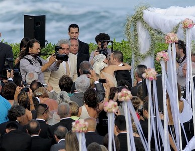 Andrés Iniesta y Ana Ortiz, tras darse el sí quiero | Foto: JOSEP LAGO | AFP