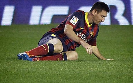 Messi volvió a lesionarse