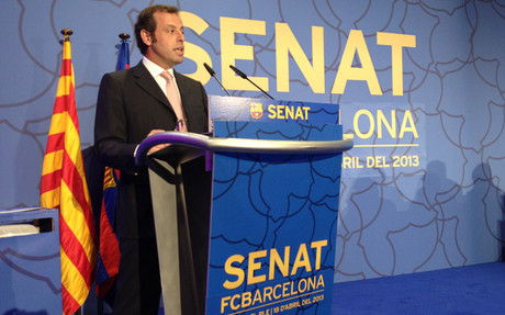 Sandro Rosell compareció ante los integrantes del Senado del Barça