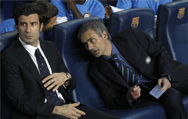 Figo y Mourinho ya trabajaron juntos en el Inter | Foto: REUTERS