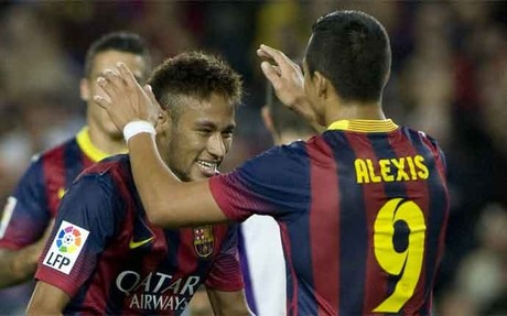 Neymar y Alexis formarán con Pedro la tripleta de ataque del Barça frente al Cartagena en el estreno de la Copa