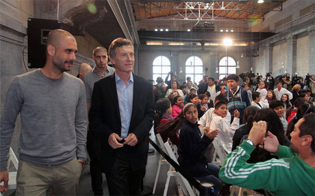Pep Guardiola está en Argentina después de su conferencia en Colombia