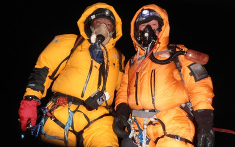 Joan Clofent, durante su ascensión al Everest