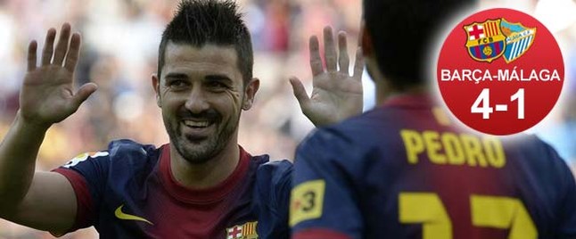 El Barça goleó al Málaga en la noche de 'Abi'