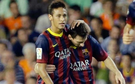 Neymar-Messi: Este começa a correr