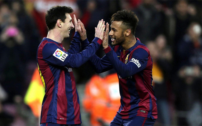 Messi y Neymar fueron las estrellas del Barça-Levante