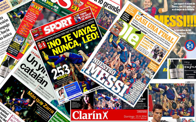 Messi, protagonista en las portadas