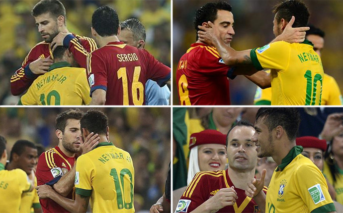 Neymar consoló a los azulgranas