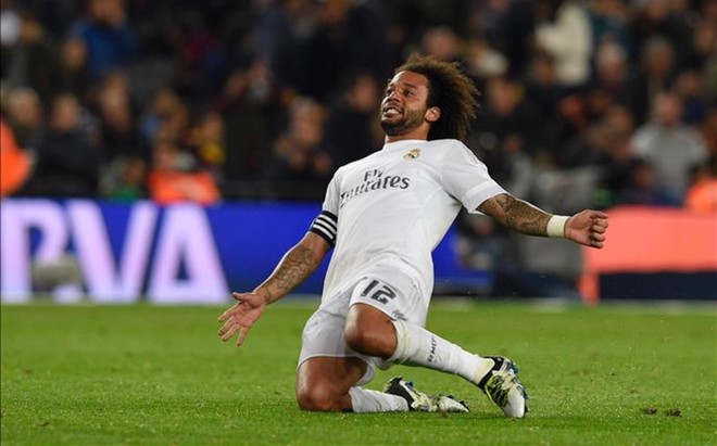 Marcelo fue uno de los mejores del Madrid en el clásico del Camp Nou