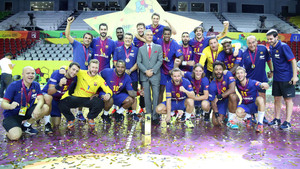 Los campeones celebraron el título en Doha