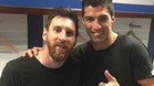 Luis Suárez felicitó a Messi