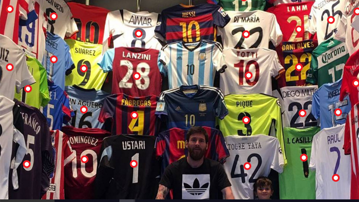 Quién está y a quién no se ve en la colección de camisetas de Messi