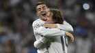 Mateo Kovaci y Luka Modric celebrando un gol del Real Madrid