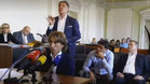 Luka Modric en el momento de prestar declaracin ante el tribunal de Osijek